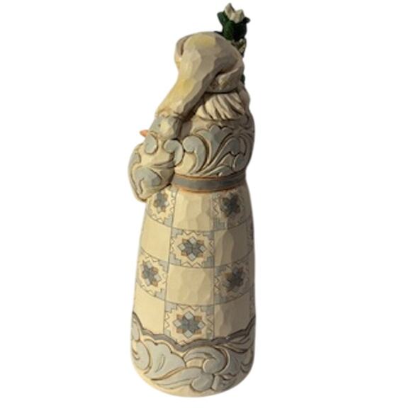 Jim Shore White Woodland Santa Gentle Giver Figurine Christmas Decor Cream - Picture 5 of 12
